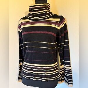 Kathie Lee Collection Metallic Turtleneck Sweater